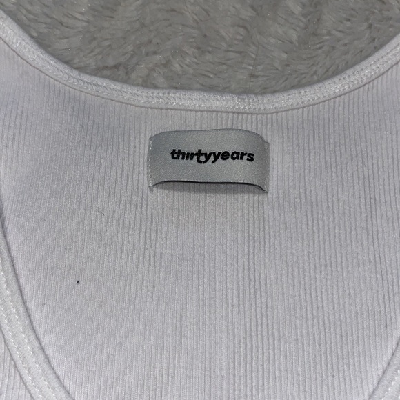 Thirty years white ribbed tank - Picture 5 of 7